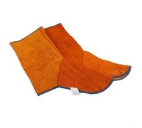 Copriscarpe da saldatore in pelle da uomo, resistenti al calore e alle scintille, protezione per le gambe, classificata 500 °C, protezione antischizzi per saldatori,