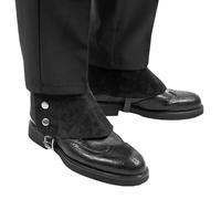 Copriscarpe da uomo, anni '20, accessorio per costume da uomo, ghette da uomo, gangster party e carnevale (M, nero)