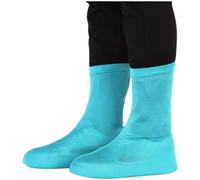 Copriscarpe elastici, in seta, antipolvere, antiscivolo, protezione completa per le gambe, per passeggiate nel deserto, S-L (Azure Blue, M (taglia 28-35))
