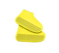 Copriscarpe Impermeabili 2 paia di stivali da pioggia elastici antiscivolo in silicone impermeabili e resistenti all'usura for le giornate all'aperto, copriscarpe riutilizzabili(Yellow,S 26-34)