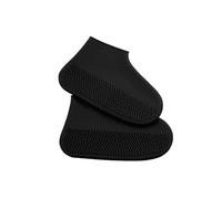 Copriscarpe Impermeabili 2 paia di stivali da pioggia elastici antiscivolo in silicone impermeabili e resistenti all'usura for le giornate all'aperto, copriscarpe riutilizzabili(Black,L 40-45)