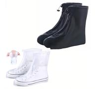 Copriscarpe Impermeabili,Pioggia Stivali Zip,Sovrascarpe Riutilizzabile,2 Paia Copriscarpe Antiscivolo per Pioggia Strade Fangose Copriscarpe Pioggia Ciclismo per Uomo E Donna(XL/41-42, XXL (43-44)