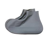 Copriscarpe impermeabili, riutilizzabili, in silicone, unisex, riutilizzabili, per giornate di pioggia, neve, spiagge, strade fangose, grigio., 37 EU