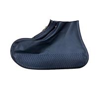 Copriscarpe impermeabili, riutilizzabili, in silicone, unisex, riutilizzabili, per giornate di pioggia, neve, spiagge, strade fangose, Nero , 37 EU