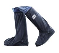 Copriscarpe impermeabili uomo donna moto copriscarpe antipioggia riutilizzabili copriscarpe antiscivolo pioggia scarpe da pioggia per pioggia neve stivali moto copertura parapioggia, Nero , 38