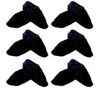 Copriscarpe lavabili e riutilizzabili, in flanella, antiscivolo, elastici, per uso domestico e al lavoro, Nero