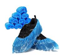 Copriscarpe monouso, 100x copriscarpe blu, copriscarpe da pioggia, realizzati in CPE resistente e impermeabile per interni ed esterni, pulizia della casa