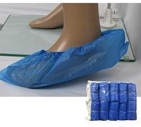 Copriscarpe monouso impermeabili in plastica (CPE) 30 g/m2 copriscarpe sanitari (confezione da 100) - Consegna rapida