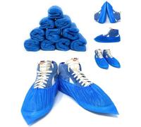 Copriscarpe Monouso Resistenti 200 pz (3,2 g.), Calzari Usa e Getta in CPE - DPI Dispositivi di Protezione Individuale - Pulizia per la Casa - Giardinaggio - Colore BLU.
