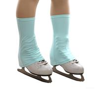 Copriscarpe per pattini su ghiaccio e pattini a rotelle, in poliestere e spandex, protezioni per le gambe per competizioni, resistente ai graffi, con bordo elastico, colore nero (blu)