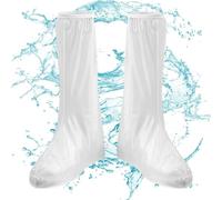 Copriscarpe per pioggia, copriscarpe impermeabili - Protezioni per scarpe a tubo alto riutilizzabili per copristivali - Copriscarpe antipioggia, copriscarpe impermeabili lunghi antiscivolo per escursi