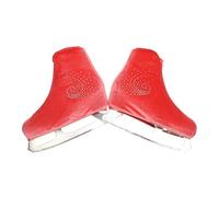 Copriscarpe protettivi for pattini a rotelle for adulti Accessori for scarpe da pattinaggio di figura con strass lucidi in velluto(Rose hermosa,US 4)