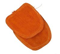 Copriscarpe protettivo in pelle bovina con cuciture ignifughe e anti scintille, progettato per un fissaggio sicuro ai lacci delle scarpe (giallo)