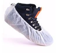 Copriscarpe usa e getta, colore bianco, 100 pezzi (50 paia), resistente, impermeabile, antipolvere, pulite, copriscarpe, protezione per scarpe, copriscarpe per ospedali