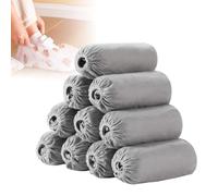 Copriscarpe usa e getta, extra forte, copriscarpe, 100 pezzi, impermeabili, copriscarpe, copriscarpe, impermeabili, protezione per il tallone per scarpe, antistrappo per cantieri (grigio)