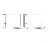 Coprischienale in vinile per sedie da parrucchiere, design quadrato trasparente con cuciture dense per resistenza agli strappi in ambienti commerciali e domestici, colore nero, confezione da 2