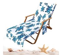 Coprisdraio | 210 x 75 cm Microfibra Asciugatura Rapida Assorbente,Telo da Mare con Tasche,per Esterno Patio Giardino Prato Cortile Hotel Spiaggia Abbronzatura