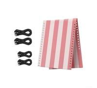 Coprisedia, 160 x 48 cm, con 4 corde, 160 x 48 cm, con strisce rosa | Cavi in nylon ad alta resistenza, clip terminali in metallo, design elastico, sostituisce le corde rotte