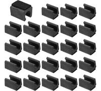 Coprisedia con feltrini per protezione del pavimento su pavimenti in legno e laminato, per uso interno, confezione da 16 o 24 (24 nero)