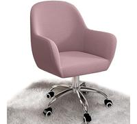 Coprisedia Con Schienale,Fodere Coprisedia Elasticizzato Elegante Per Sala Da Pranzo Con Braccioli Fodera Poltroncina Sala Pranzo Soggiorno Copertura Sedia Da Scrivania ( Color : Pink , Size : 2pcs )