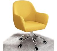 Coprisedia Con Schienale,Fodere Coprisedia Elasticizzato Elegante Per Sala Da Pranzo Con Braccioli Fodera Poltroncina Sala Pranzo Soggiorno Copertura Sedia Da Scrivania ( Color : Yellow , Size : 1pc )