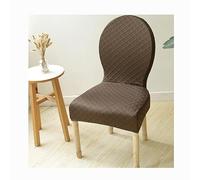 Coprisedia Con Schienale Tondo Piccola/grande Fodere Per Sedia Elastiche Con Schienale Rotondo Per Sala Da Pranzo Moderna Protezioni Per Sedia Senza Braccioli Riutilizzabili ( Color : Coffee , Size :