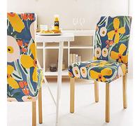 Coprisedia con Schienale Universale 4 Pezzi Stile Country Coprisedie Universalecopri ,Coprisedia Elasticizzato,Coprisedia in Spandex,Copri Sedia Soggiorno Hotel Ristorante