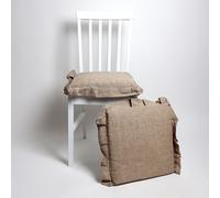 Coprisedia coppia 2pz in Tinta unita con volant seduta confortevole. Vari colori