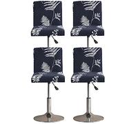 Coprisedia da Bar 2/4/6 Pezzi Coprisgabello da Bancone da Pub Coprisgabelli Cucina con Schienale, Fodere Antipolvere Lavabili Elastiche per La Cucina della Sala da Pranzo Copertura Sgabello da Bar ( C