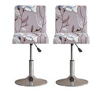 Coprisedia da Bar 2/4/6 Pezzi Coprisgabello da Bancone da Pub Coprisgabelli Cucina con Schienale, Fodere Antipolvere Lavabili Elastiche per La Cucina della Sala da Pranzo Copertura Sgabello da Bar ( C