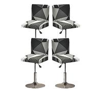 Coprisedia da Bar 2/4/6 Pezzi Coprisgabello da Bancone da Pub Coprisgabelli Cucina con Schienale, Fodere Antipolvere Lavabili Elastiche per La Cucina della Sala da Pranzo Copertura Sgabello da Bar ( C