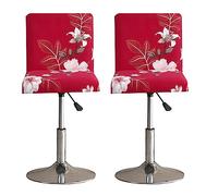 Coprisedia da Bar 2/4/6 Pezzi Coprisgabello da Bancone da Pub Coprisgabelli Cucina con Schienale, Fodere Antipolvere Lavabili Elastiche per La Cucina della Sala da Pranzo Copertura Sgabello da Bar ( C