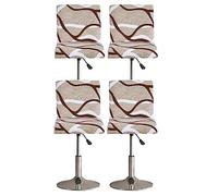 Coprisedia da Bar 2/4/6 Pezzi Coprisgabello da Bancone da Pub Coprisgabelli Cucina con Schienale, Fodere Antipolvere Lavabili Elastiche per La Cucina della Sala da Pranzo Copertura Sgabello da Bar ( C