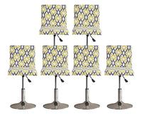 Coprisedia da Bar 2/4/6 Pezzi Coprisgabello da Bancone da Pub Coprisgabelli Cucina con Schienale, Fodere Antipolvere Lavabili Elastiche per La Cucina della Sala da Pranzo Copertura Sgabello da Bar ( C