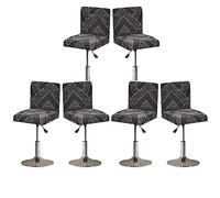 Coprisedia da Bar 2/4/6 Pezzi Coprisgabello da Bancone da Pub Coprisgabelli Cucina con Schienale, Fodere Antipolvere Lavabili Elastiche per La Cucina della Sala da Pranzo Copertura Sgabello da Bar ( C