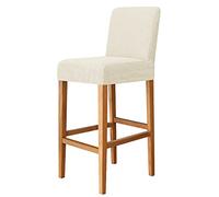 Coprisedia da bar in tessuto jacquard elasticizzato, sfoderabile, lavabile, per sedie da bar, sgabelli da bar e bar, set di 2 pezzi, beige