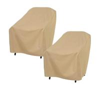 Coprisedia da esterno, 2 pezzi, impermeabili, resistenti e antivento, per , balcone, casa al mare, villa, beige, poliestere 210D