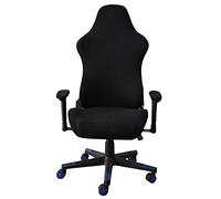 Coprisedia da Gaming Ergonomica Elasticizzata, Fodera per Sedia da Ufficio con Braccioli/Schienale della Sedia, Nero