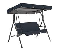 Coprisedia da Giardino 210D Oxford Tessuto Top e Coprisedile 164x114cm Nero