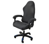 Coprisedia da Gioco, coprisedia da Ufficio con copribraccioli, coprisedia Elasticizzati Lavabili per Poltrona, Girevole, Computer Boss, Rimovibile(Dark Gray,One Size)