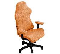 Coprisedia da Gioco, coprisedile per Sedia da Gioco per Computer, Elastico 3D, con copribraccioli, AntiGraffio, Facile Installazione(Orange,One Size)