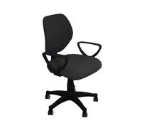 Coprisedia Elastico per Sedie da Ufficio Girevole Spaccato Grigio Scuro e Altro