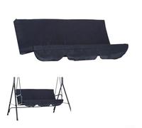 Coprisedia impermeabili per esterni, per proteggere le sedie a dondolo da giardino dai danni dei raggi UV (nero)