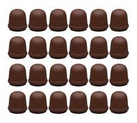 Coprisedia in silicone con feltro, per ridurre i danni al pavimento e il rumore in ambienti domestici (marrone+feltro)