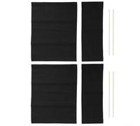 Coprisedia in tela, lavabili, con design flessibile, 2 set per uso pratico su sedie da regista (nero)