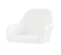 Coprisedia in velluto felpato con funzione di recupero elasticizzato, protezione per poltrone alte a casa o in hotel (bianco latte)