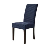 Coprisedia Moderno e Semplice con Motivo Geometrico, coprisgabello con Schienale Alto in Jacquard a Rombi(Navy,6pcs)