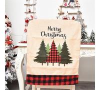 Coprisedia natalizio con Babbo Natale e pupazzo di neve, protegge le sedie dall'usura e dalle fuoriuscite di liquidi, adatto per cucine, sale da pranzo e banchetti (2#)