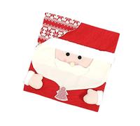 Coprisedia natalizio con cappello di Babbo Natale rossore per sala da pranzo, decorazione per feste di festa, protezioni rimovibili, decorazione per sedie festive
