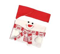 Coprisedia natalizio con cappello di Babbo Natale rossore per sala da pranzo, decorazione per feste di festa, protezioni rimovibili, decorazione per sedie festive